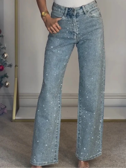 Amelie Diamond Straight Leg Jeans