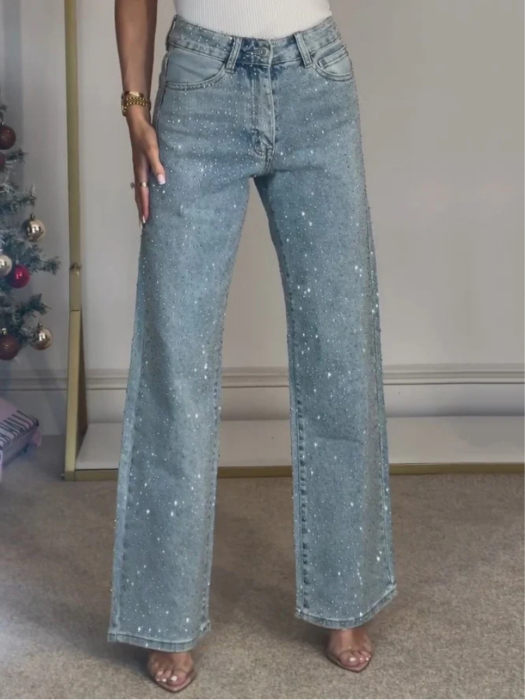 Amelie Diamond Straight Leg Jeans