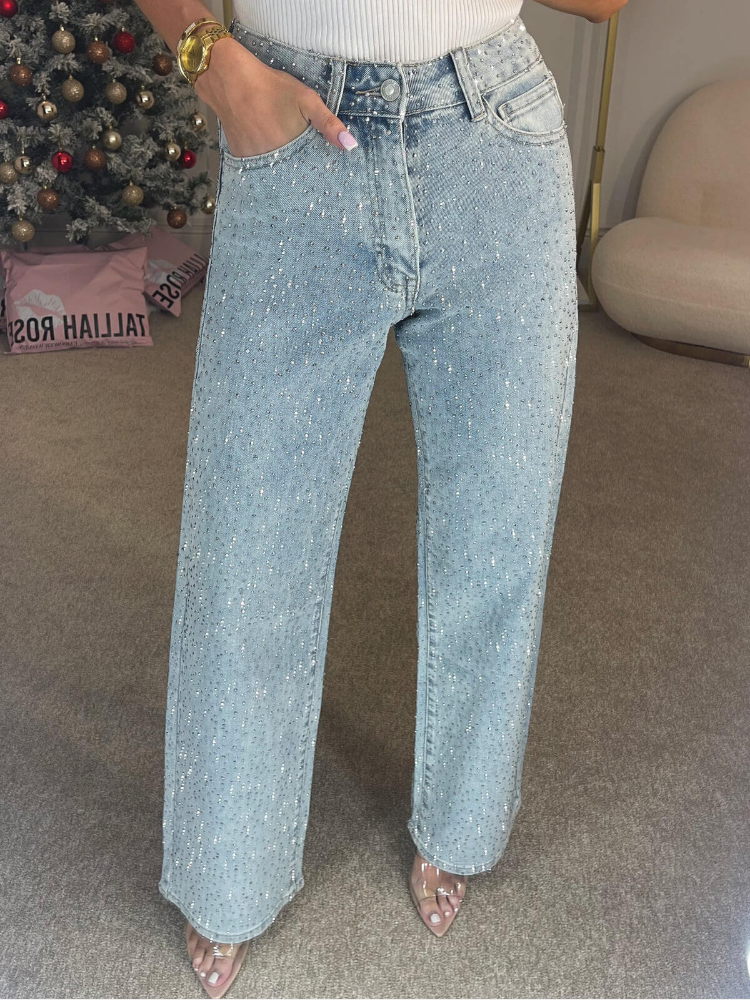 Amelie Diamond Straight Leg Jeans