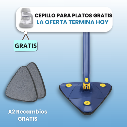 Fregona Triangular Para Limpieza FÁCIL ✨ + Cepillo GRATIS 🎁